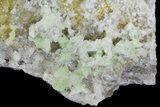 Green Augelite Crystals on Quartz - Peru #173388-1